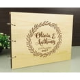 thumbnail image 2 of Handmade Custom Guest Book Rustic Wedding Wood Engraved Advice Book Photo Album Personalized Scrapbook, 2 of 6