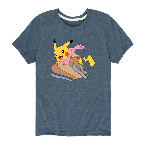 Pokémon - Snow Boarding - Youth Short Sleeve Graphic T-Shirt