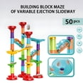 thumbnail image 3 of BESTSKY 2026 New Marble Run,50 Pcs Educational Construction Marble Maze Block Toy Set(30 Glass Marbles),Marble Run for Kids Ages 6-12,Parent-Child Game and Great Gift for Kids., 3 of 6