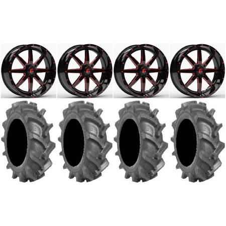 Fuel Maverick Red 18 Wheels 35 BKT AT 171 Tires Polaris RZR XP 1000 / PRO XP / Ranger XP 900/1000