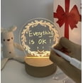 thumbnail image 1 of sale solid wood message board night light 3D Creative light acrylic table lamp atmosphere lamp, 1 of 7