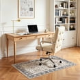 thumbnail image 3 of Uermei 3'x5' Soft Area Rugs: Washable Non-Slip Low Pile Rug for Living Room, Bedroom, Kitchen, Entryway, Modern Vintage Printed Carpet - Beige Blue, 3 of 9