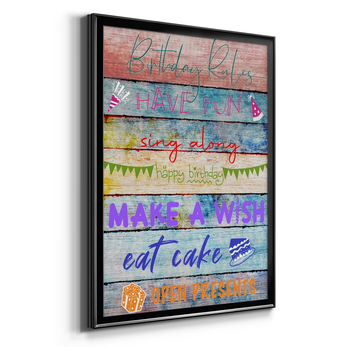 Birthday Rules Premium Framed Print - Ready to Hang