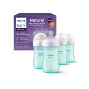 Philips Avent Natural Baby Bottle With Natural Response Nipple, Teal, 9oz, 4pk, SCY903/44