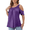 Purple, variant on Plus Size Cold Shoulder Tops Women Trendy Short Sleeve Round Neck Tunic Tees Summer Dressy Casual Soft Solid Color Beach Vacation Blouses
