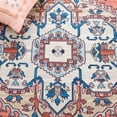 thumbnail image 6 of SAFAVIEH Arizona Merrilyn Oriental Machine Washable Area Rug, Rust/Navy, 6' x 6' Round, 6 of 8