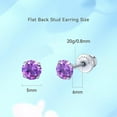 thumbnail image 3 of Limerencia Hypoallergenic G23 Implant Grade Titanium Screw Back Earrings Tragus 20G Helix F136 Piercing Post for Sensitive Ears Simulated Diamond Cartilage, 3 of 7