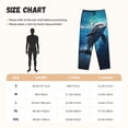 thumbnail image 3 of Saiise Ice Blue Ocean Cute Dolphin Womens Pajama Pants Stretch Comfy Lounge Pants Drawstring Sleep Bottoms with Pockets-Large, 3 of 6