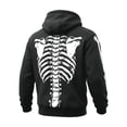 thumbnail image 4 of Yuncity Mens Hoodie Fall Winter Long Sleeve Fashion Casual Letter Skeleton Print Pullover Hoodies Sweatshirt Size M, 4 of 4