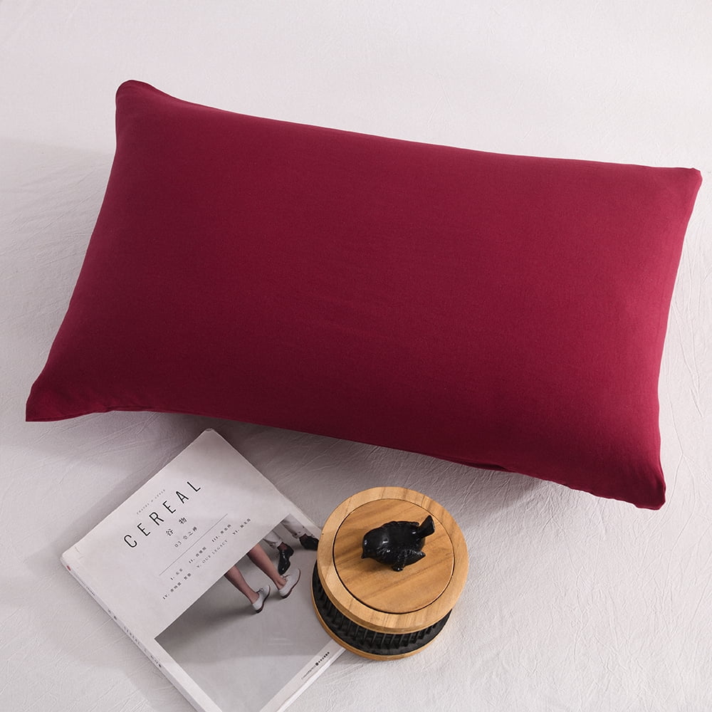 JML Twin Size Duvet Cover Set 2 Piece, Washed Microfiber Comforter Cover,Burgundy