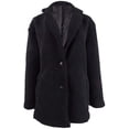 thumbnail image 2 of Collection B Juniors Faux-Fur Coats, Black, Small, 2 of 5