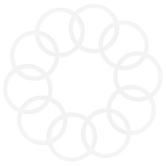 WRISTBIQUE 50Pcs White Plastic Macrame Hoops for Dreamcatcher Rings and Wreath Frame Crafts