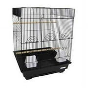 Flat Top Small Bird Cage in Black