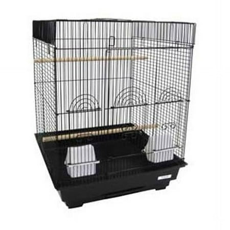 Flat Top Small Bird Cage in Black