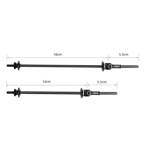 Brocheta De Liberación Rápida Para Bicicletas TOOPRE 1 par de pinchos para cubo de rueda de bicicleta, kit de eje delantero y trasero (negro) Hugtrwg Accesorios para bicicletas