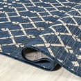 thumbnail image 4 of JONATHAN Y SMB108K-5SQ Ourika Moroccan Geometric Textured Weave Navy/Beige 5' Square Indoor/Outdoor Area Rug, Pet Friendly, Stain Resistant, Easy to Clean, for Patio, Living Room; Kitchen, Bedroom, 4 of 7