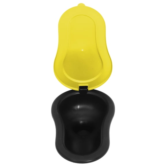 WRISTBIQUE Female Urinal Bed Pan in Yellow Plastic Folding Design for Convenient Temporary Toilet Use