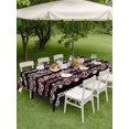 thumbnail image 4 of Outdoor Tablecloth with Umbrella Hole for Patio/Picnic/Party/Camping, Vintage Boho Waterproof Table Cloth Rectangle Table Cover Washable, Farmhouse Ethnic Tribe Black Classic (60"x 120"), 4 of 9