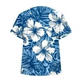 thumbnail image 6 of Mifsaly Womens Short Sleeve Tops Cotton Tshirts V Neck Tropical Palm Print Shirts Dressy Casual Work Beach Vacation Summer Outfits 2026 XL, 6 of 7