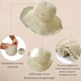 thumbnail image 5 of Floppy Big Beach Sombreros de Paja para Mujer Plegable Verano ala Ancha Sombrero para el Sol Plegable Sombrero de Paja de Viaje para Mujer Sombrero Fedora, 5 of 5