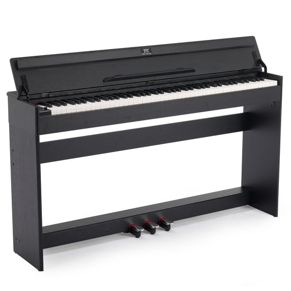 Mustar 88 Keys Upright Fully Weighted Digital Piano Keyboards (Black)