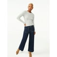 thumbnail image 5 of Free Assembly Women's Ribbed Crewneck Top with Long Sleeves, 5 of 6
