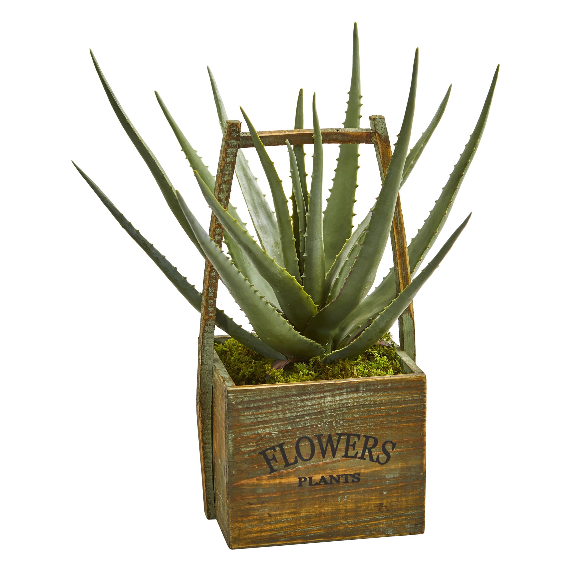 Nearly Natural Aloe Artificial Plant in Vintage Decorative