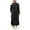 Black, variant on Abayas for Women Dress, One-Piece Long Sleeve Prayer Dress, Khimar Jilbab Kaftan Clothes, Size L