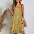 thumbnail image 3 of JULMCOMO Womens Dresses Swing Sleeveless Mini Dress Floral Print Round Neck Summer Tiered Sun Dresses Casual Loose Boho Beach Cover Up, 3 of 6