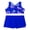 Royal Blue, variant on iiniim Two-Piece Crisscross Back Bra Top Swimsuit (Girl's)