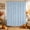 Ice Blue, variant on Ochre Solid Color Shower Curtain, Waterproof Shower Curtains for Bathroom, Minimalist Vintage Linen Texture Modern Washable Fabric Bathtub Curtain Set Bath Decor with 12 Hooks 48"x72"