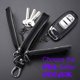 thumbnail image 2 of Funda para llaves de coche de piel con doble cremallera para proteger las llaves Llavero negro con ventana transparente para las llaves del coche a distancia, 2 of 5