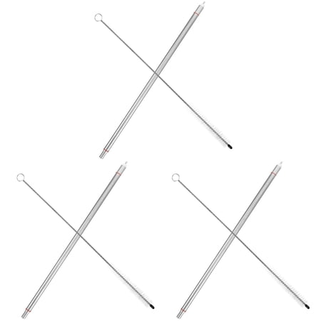 PartyKindom Wine Bottling Wand Easy to Use Silver Stainless Steel for Beverage 3Pcs