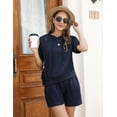 thumbnail image 2 of Doaraha Women's 2 Piece Outfits Set Loungewear Athletic Short Sleeve Workout Sets for Women, 2 of 9