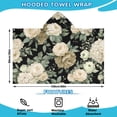 thumbnail image 2 of Pioneer Flower Floral Print Pattern Hooded Bath Towel，60"x35" for Ages 3 To 12 Kids, Quick Dry Lightweight Soft Microfiber Hood Beach Towel Cover Up for Kids, 2 of 7