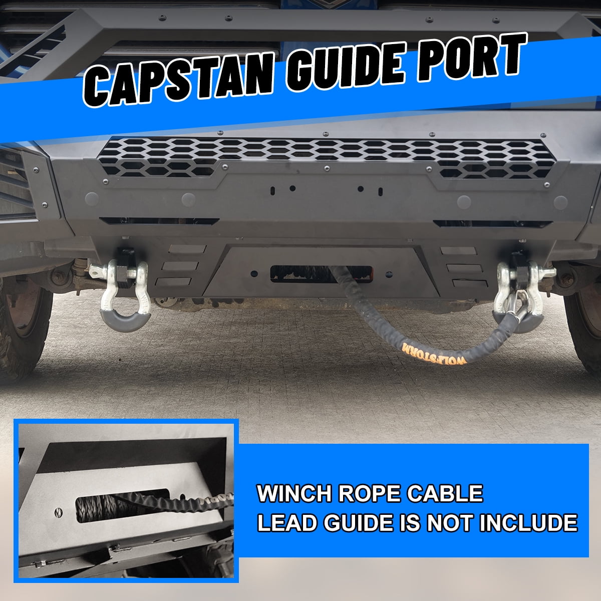 4 IN 1 Front Bumper for 2013-2018 Dodge RAM 1500 Pickup Truck(Excluding Rebel)/2019-2023 Ram 1500 (Exculding Warlock) Heavy Duty Steel Bumper w/Bull Bar + Skid Plates + 2*Side Wings​