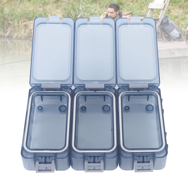 Small Tackle Box with Luminous Seal, Fishing Gear Storage Box for Baits and Hooks, Portable Tackle Box Organizer, Mini Utility Lures Fishing Containers for Anglers Night Fishing