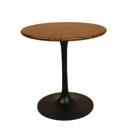 Carolina Classics Alden Wood Top 30" Round Dining Table in Elm and Black