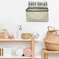 thumbnail image 3 of Artery Wereld Rustic Lost Socks Wood Sign with Canvas Bag for Laundry Room, Farmhouse Wall Decor, 3 of 5