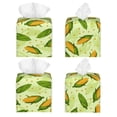 thumbnail image 2 of Fuzoiu Fresh Corn Print Tissue Box Cover Holder, Square Leather Tissue Box,PU Leather Decorative Organizer for Tabletop, Bathroom, Car, Office, 2 of 7