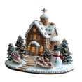 thumbnail image 2 of Adorno de mesa casa de jengibre navideña Gloria 17 x 20 cm acrílico pueblo navideño, 2 of 9