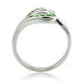 thumbnail image 4 of Sterling Silver Women's Open Heart Cubic Green Zirconia Ring (Sizes 5-9)(Ring Size 8), 4 of 5