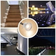 thumbnail image 3 of Juego de 10 focos LED empotrables para exterior, IP67, impermeables, luz blanca cálida de 3000 K, 32 mm, 0,6 W, 12 V CC, para caminos, terrazas, piscinas y escaleras., 3 of 5