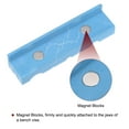 thumbnail image 5 of Uxcell 2set Magnetic Vise Jaws 4 Inch Magnet U-Grooves Soft Bench Jaw Pads Covers, Blue, 5 of 6