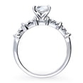 thumbnail image 4 of BERRICLE Sterling Silver Solitaire Wedding Engagement Rings 0.7 Carat Heart Shaped Cubic Zirconia CZ Heart Ring for Women, Rhodium Plated Size 4.5, 4 of 9