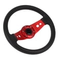 thumbnail image 1 of 13in Car Steering Wheel Racing Sports Steering Wheel PU Stylish Look Impact Resistant Enhanced Grip Easy Installation Racing Steering Wheel for Vehicle, 1 of 7
