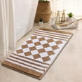 thumbnail image 4 of InsCrazy Bathroom Rugs Concise Style Floor Mats Non-Slip Bathroom Absorbent Thick Floor Mats Bathroom Foot Mats Entrance Flocking Bedroom Mats 17" x 24", 4 of 4