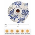 thumbnail image 6 of 13 Inch Round Placemats Set of 6, Geometric Flower Non Slip Heat Insulation PP Table Mats, Vintage Country Floral Blue Grey on Linen Washable Place Mats for Kitchen Dining Party Table Decor, 6 of 7