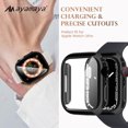 thumbnail image 5 of Case with Screen Protector for Apple Watch Series 9/8/7 41mm AYAMAYA Waterproof Shockproof Case with Tempered Glass - Electroplate Gold, 5 of 6