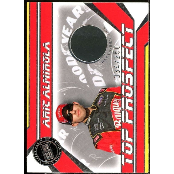 Aric Almirola Card 2007 Press Pass Top Prospects Tires Silver #AAT